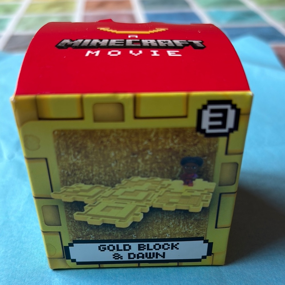🍔🍟🍔 McDONALD’S A MINECRAFT MOVIE  Gold Block & Dawn TOY 🍔🍟🍔 NWT 🍔🍟🍔